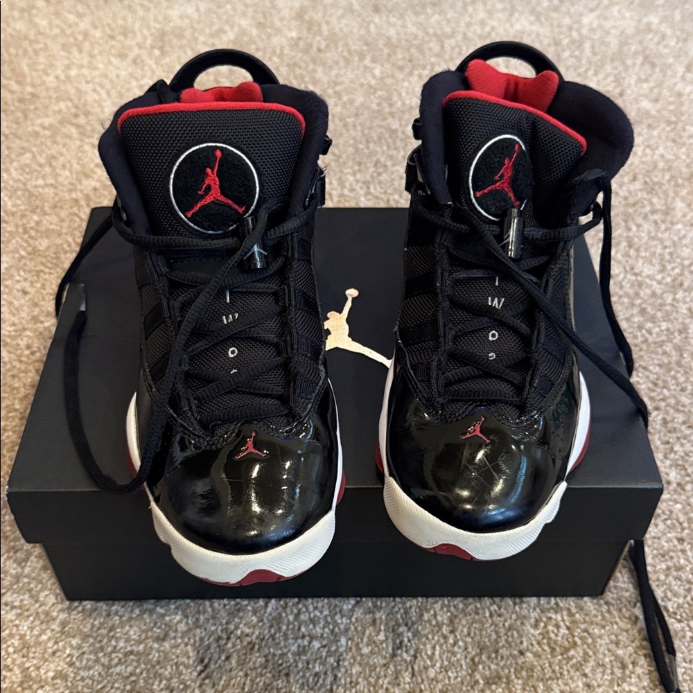 Jordan 6 Rings GS “Bred”, Boys 5.5. Gently worn (minor scuffing on toes)
